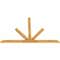 Ekena Millwork Saratoga Rough Sawn Timber Gable Bracket, Western Red Cedar, 84"W x 53"H x 2"D x 4"F, 15/12 Pitch GBW084X53X0204SAR00RWR - alternate 4